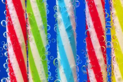 straws drink colorful