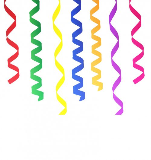 Streamers, Ribbons Colorful Clipart