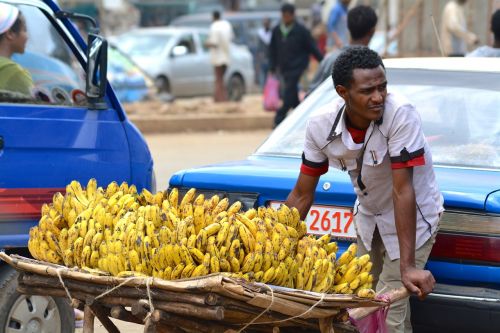 africa seller bananas