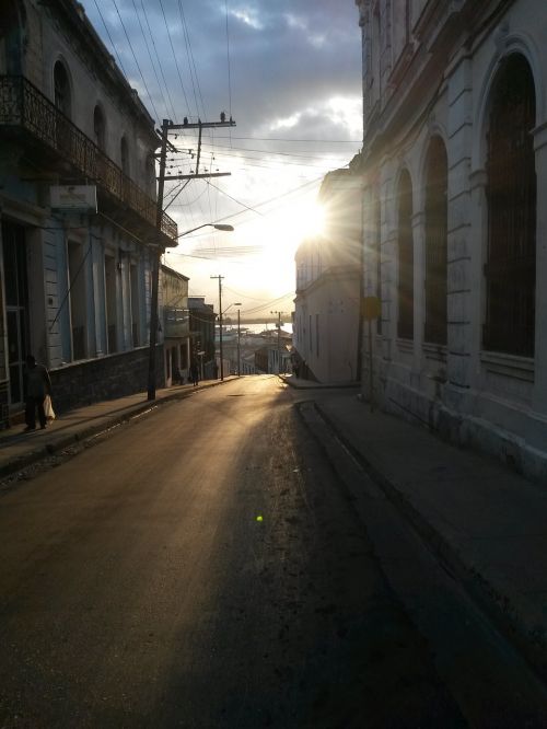 street sunset