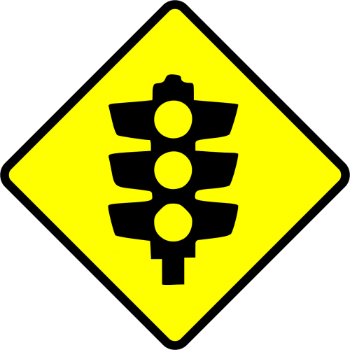 street lights caution