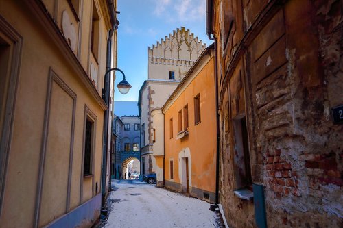 street  snow  town