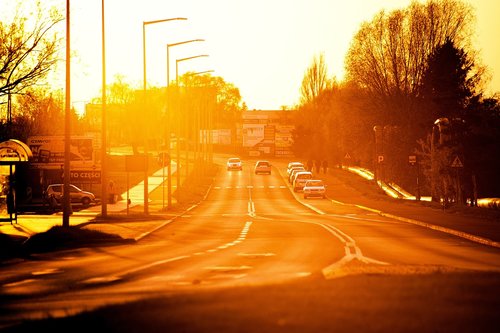 street  the sun  west