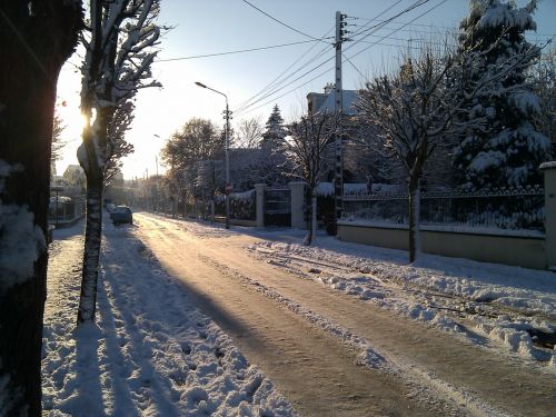 street snow cold