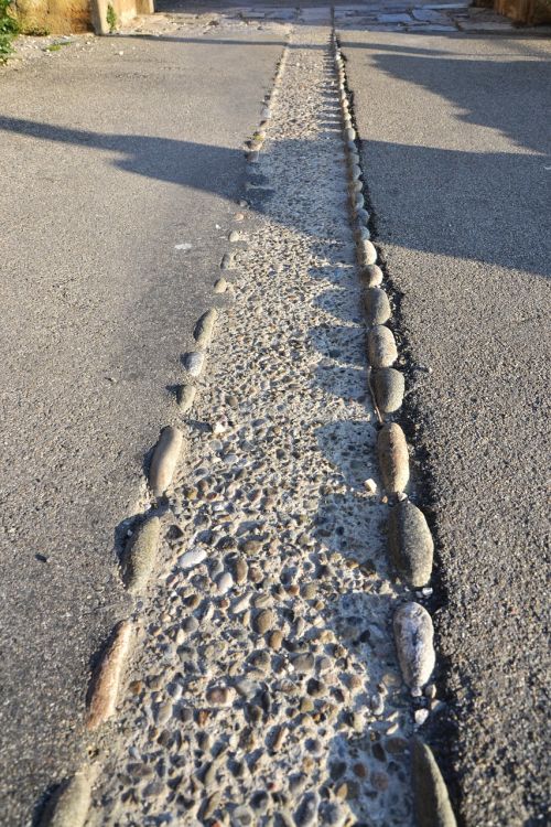 street pebbles path