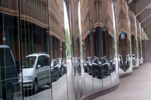 street reflection glass