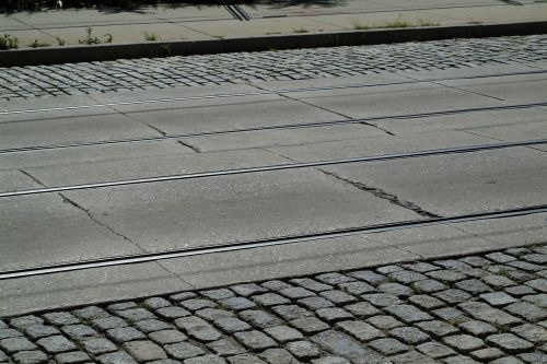 street trolley cobblestone