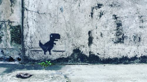 street art google dinosaur game philippines
