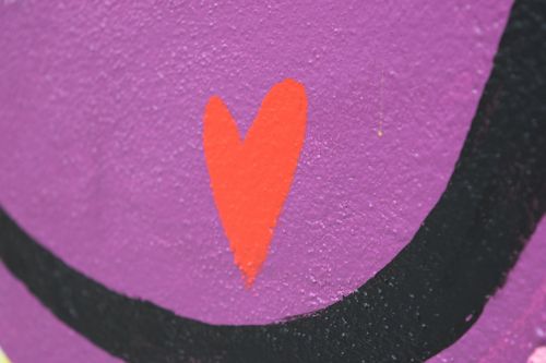 street art heart wall