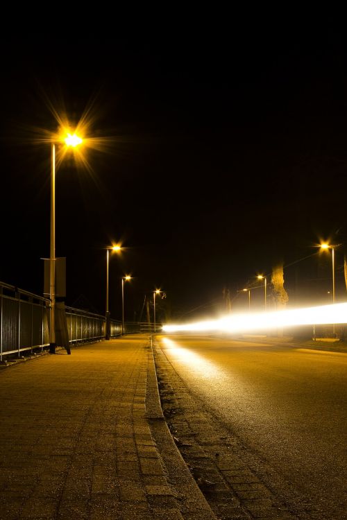 street at night road light in the night