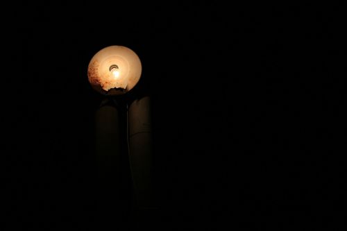 street lamp night solitary