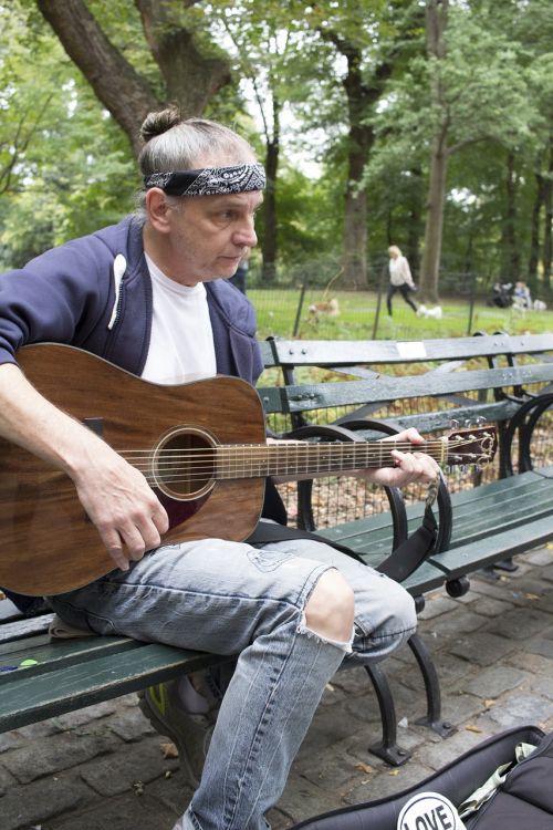 street musician music homeless