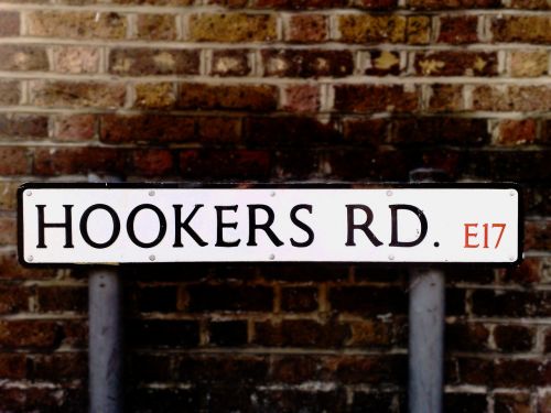 street sign hookers road