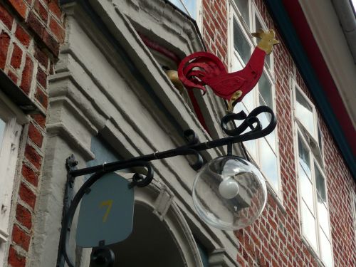 street sign cock house