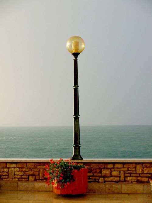 streetlight sea outdoor