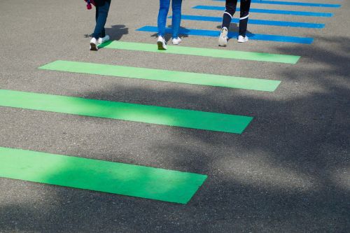 stripes asphalt legs