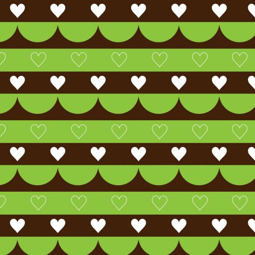 Stripes And Hearts Background