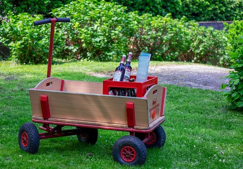 stroller  handcart  wood car