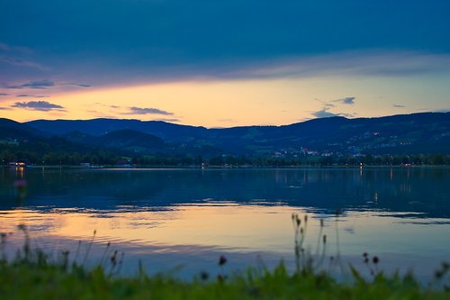 stubenberg  lake  sunset