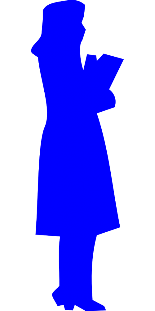 student lady silhouette