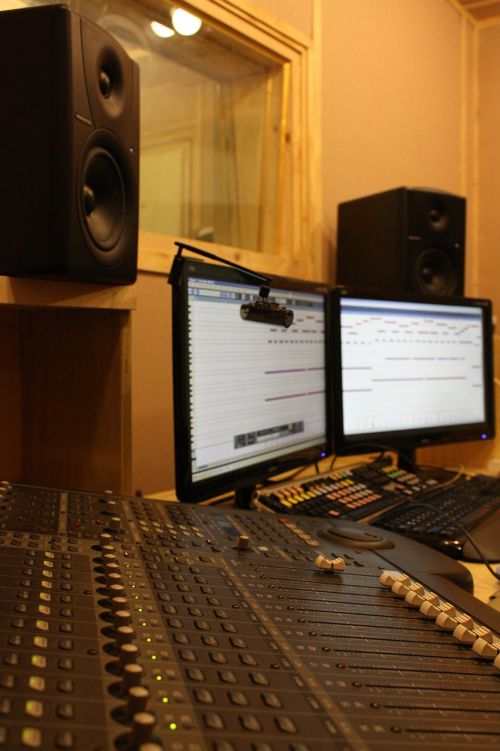 studio recording studio computer