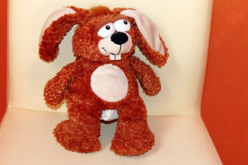 stuffed animal hare brown