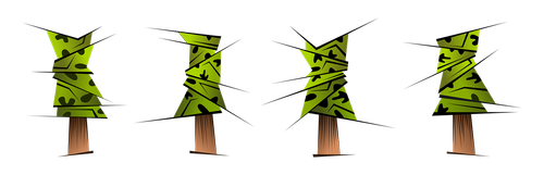 stylized  trees  design