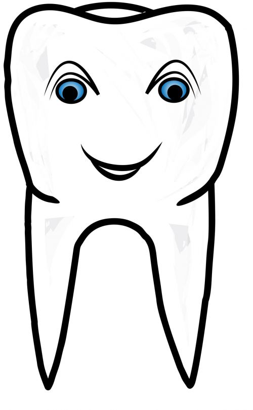 Stylized Smiling Healthy Tooth