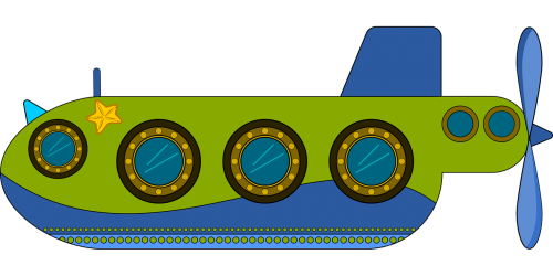 submarine illustration drawing
