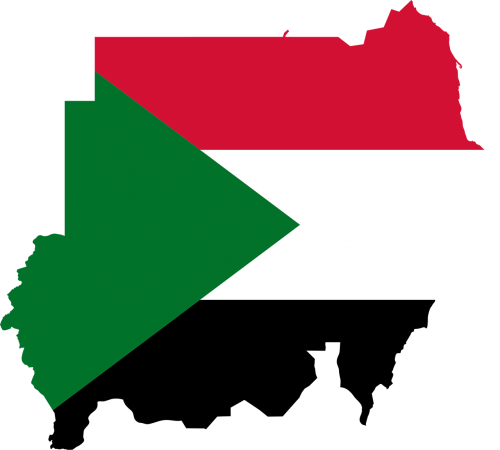 sudan flag map