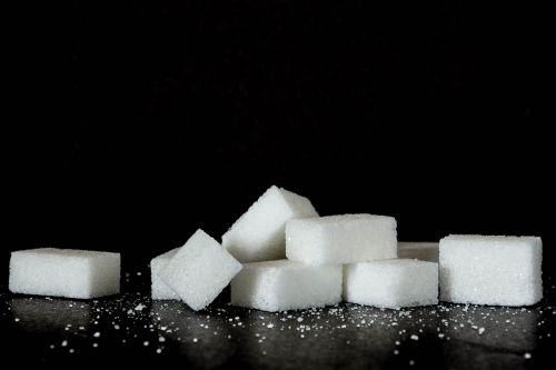 sugar sweets black background