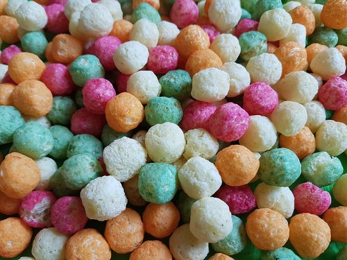 sugar  colored balls  background