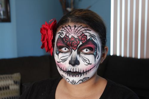 sugar skull face painting halloween