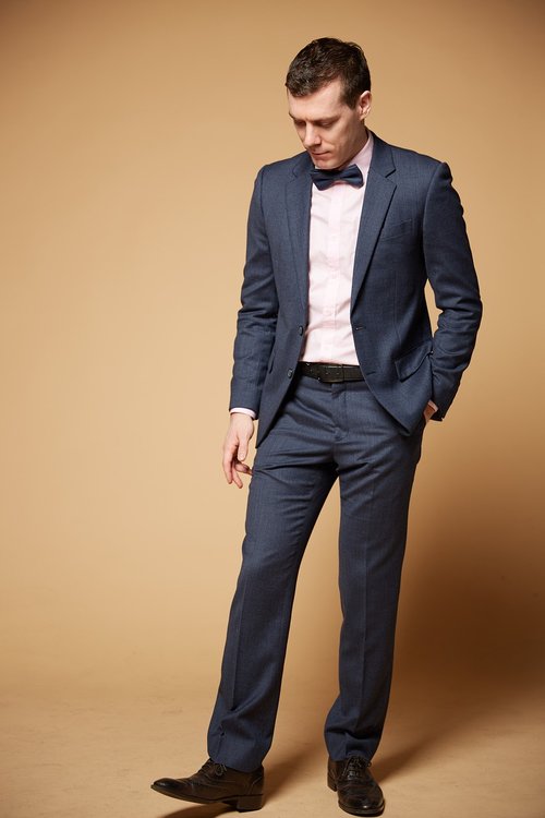 suit  bowtie  standing