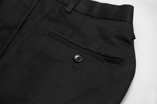 suit pants pocket button