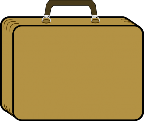 suitcase brown tan