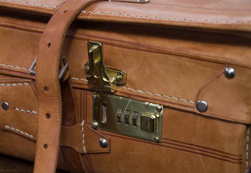 suitcase  leather  retro