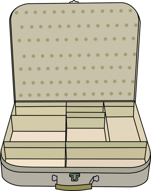 suitcase compartment open