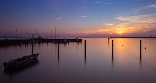 summer lake sunset