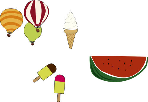 summer hot air balloon ice cream