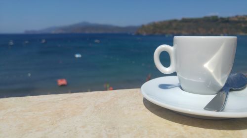 summer coffee beach