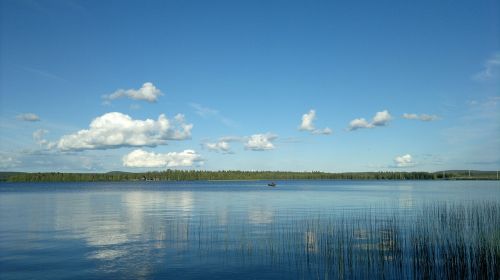 summer lake sky