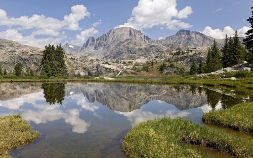 summer mountains lake