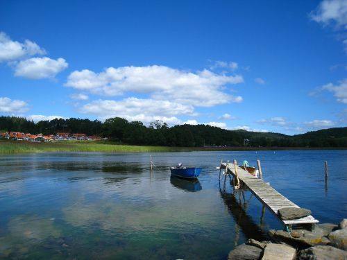 summer lake sky