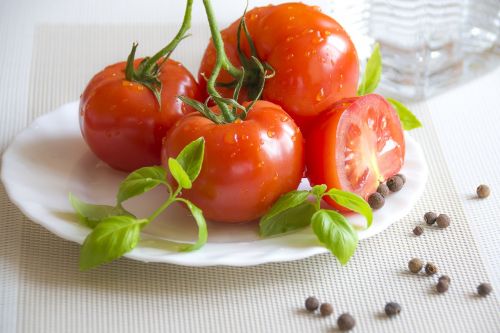 summer food healthy appetizer red tomatoes