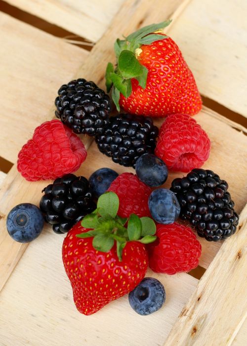 summer fruits strawberry raspberry