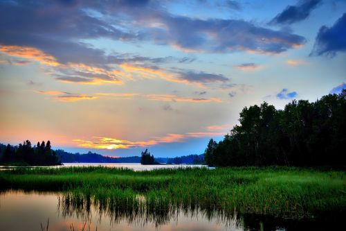 summer landscape sunset summer