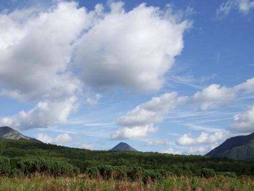 summer landscape sky clouds