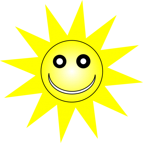 sun smiling heat