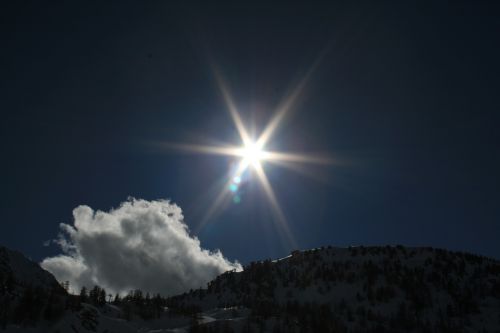 sun clouds against the light